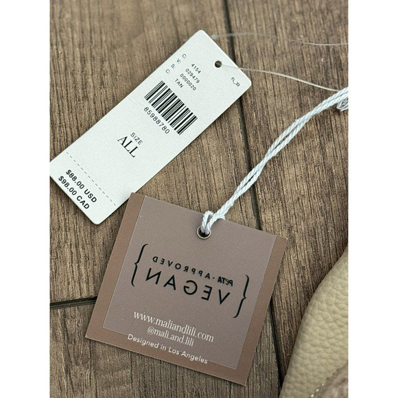 Anthropologie Mali + Lili Gwen Faux Fur Woven Sling/Crossbody Bag Tan/Beige NWT - Picture 10 of 16